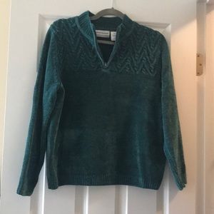 Women’s Petite sweater with zip front - PXL